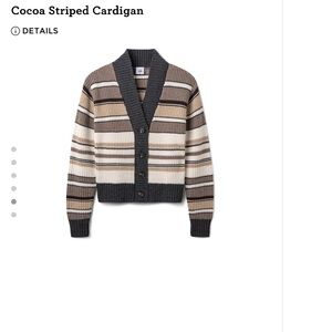 CAbi Women’s Brown and Cream Striped Cardigan
